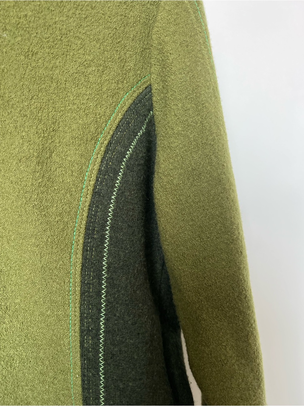 Icelandic Design 100% Wool Jacket Small Green Lagenlook Toggle Art to Wear Rare - Picture 3 of 13